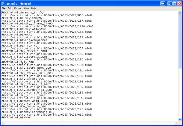 lists of iptv channels m3u